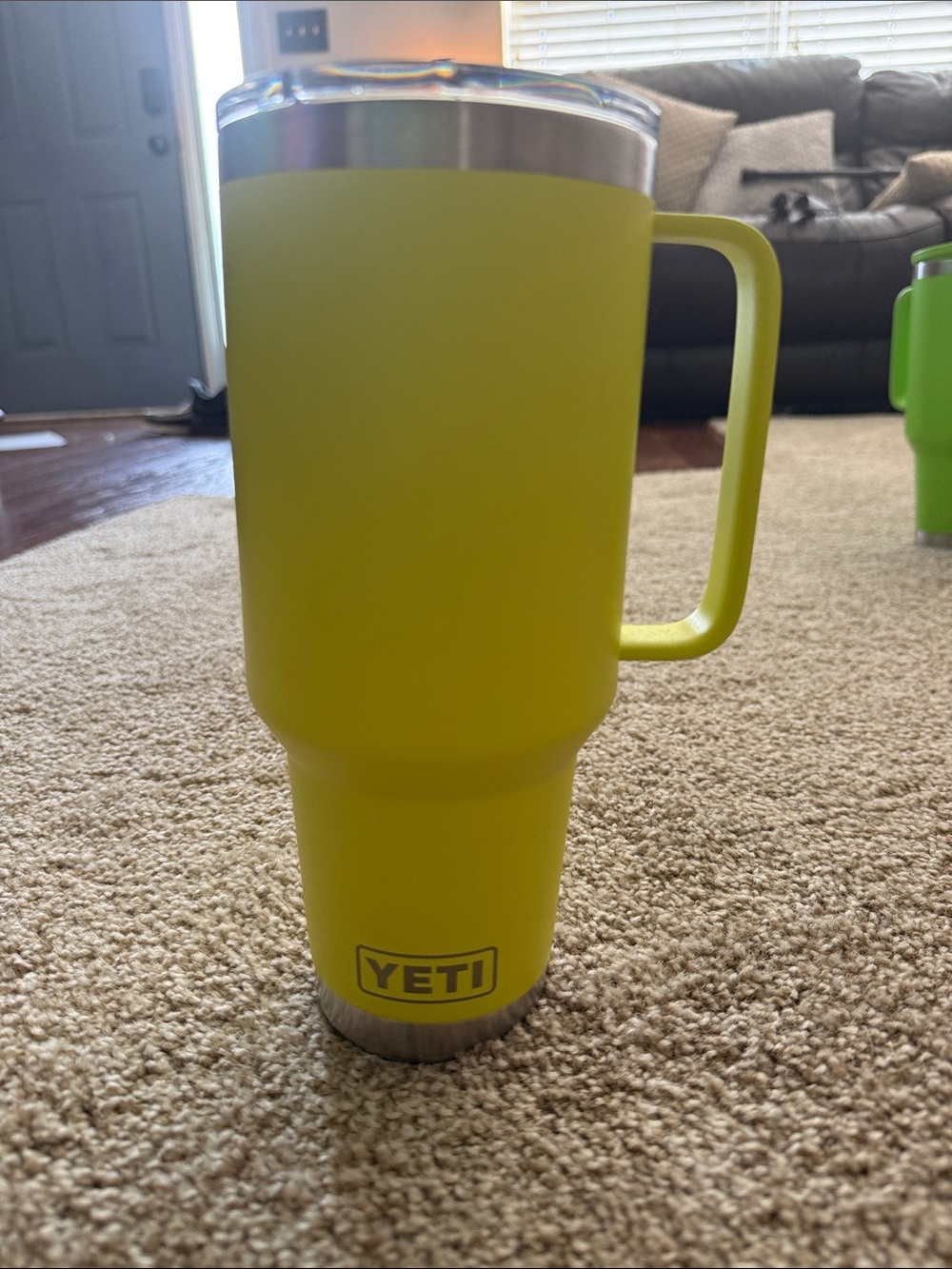 Yeti Lime Green Insulated Yeti Rambler Mug with Handle